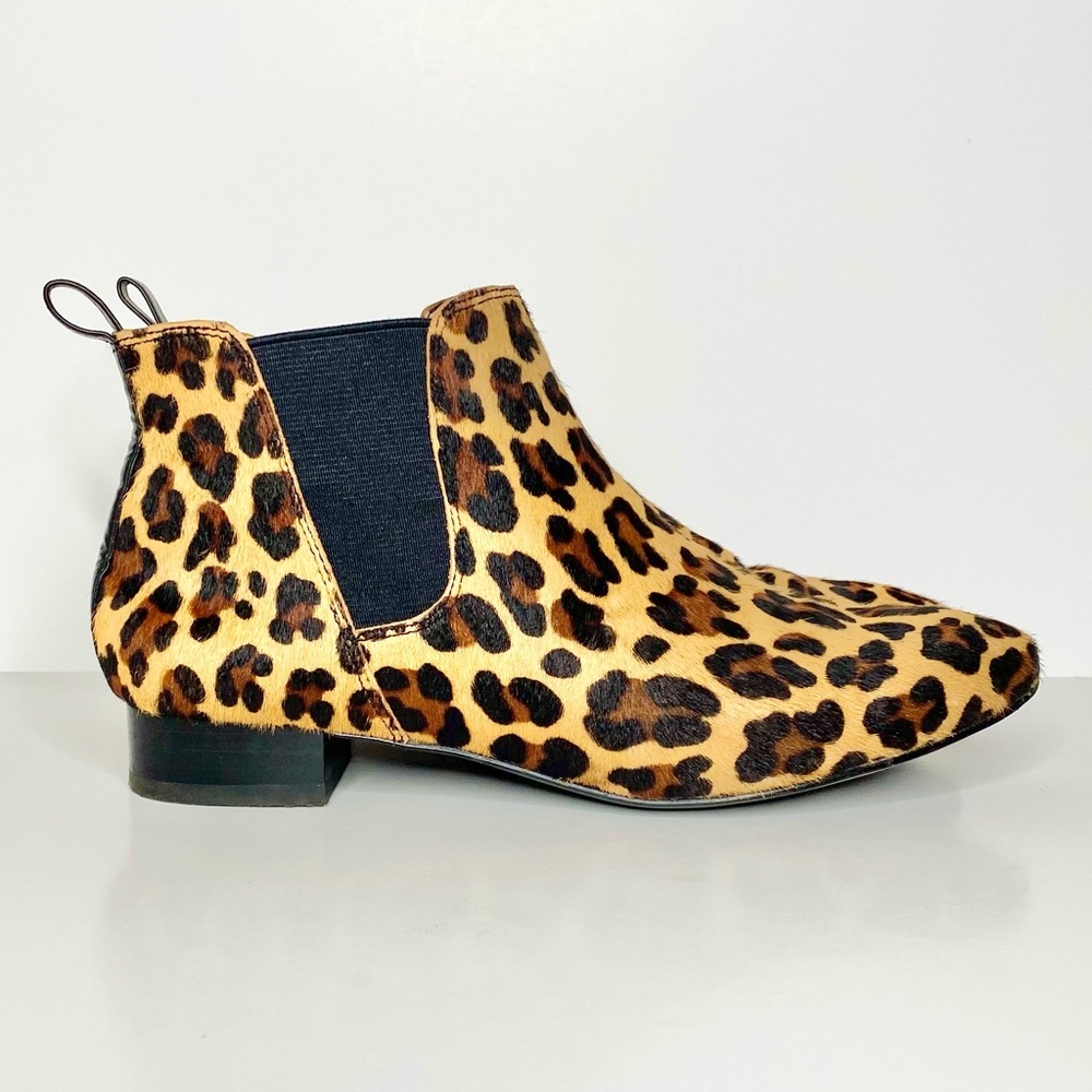 J. Crew Leopard Print Ankle Boots Size 5.5